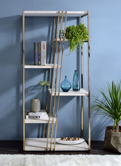 Tanan White & Champagne Bookshelf