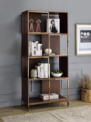 Diwan Walnut & Champagne Bookshelf