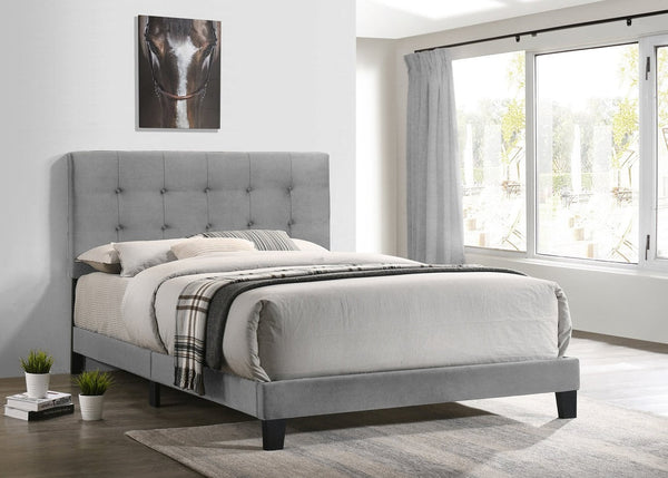 Misty Gray Twin Platform Bed