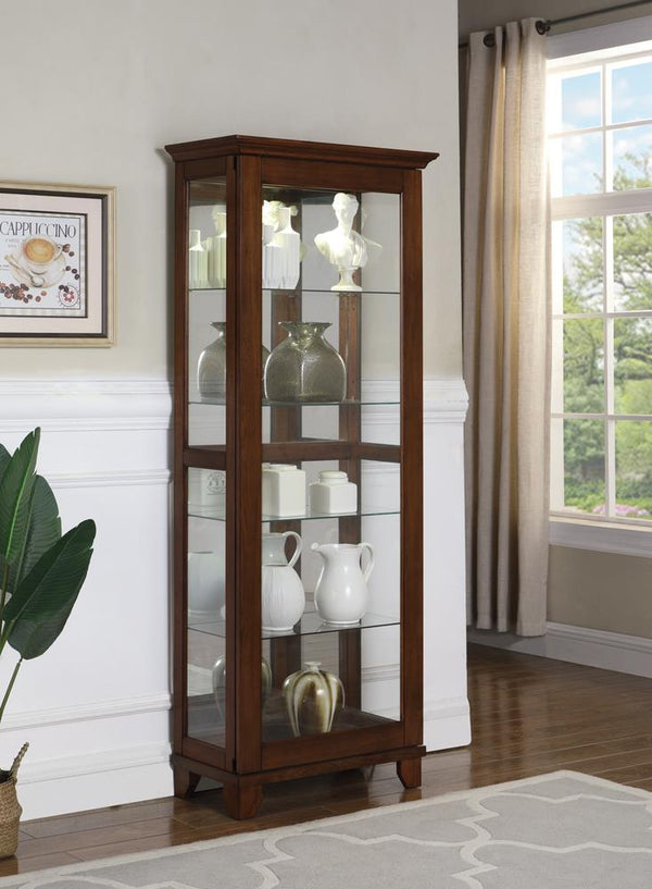 G950188 Casual Warm Brown Curio Cabinet