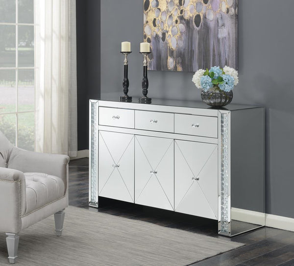 G951100 Contemporary Silver and Black Cabinet