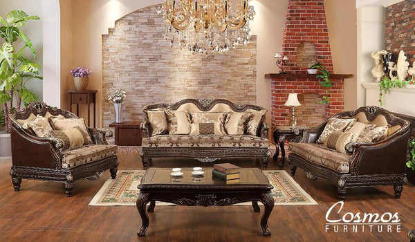Alexa Traditional Sofa and Loveseat by Cosmos Furniture