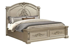 Alicia 6Pc Transitional Bedroom Set in Metallic Beige Finish by Cosmos Furniture