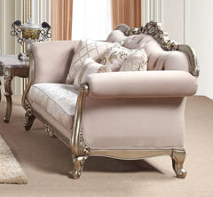 Ariana Traditional Sofa and Loveseat in Champagne Wood Finish by Cosmos Furniture