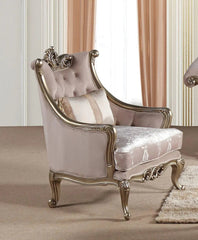 Ariana Traditional Sofa and Loveseat in Champagne Wood Finish by Cosmos Furniture