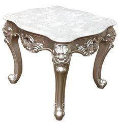 Ariel Transitional Sofa and Loveseat in Silver Wood Finish by Cosmos Furniture