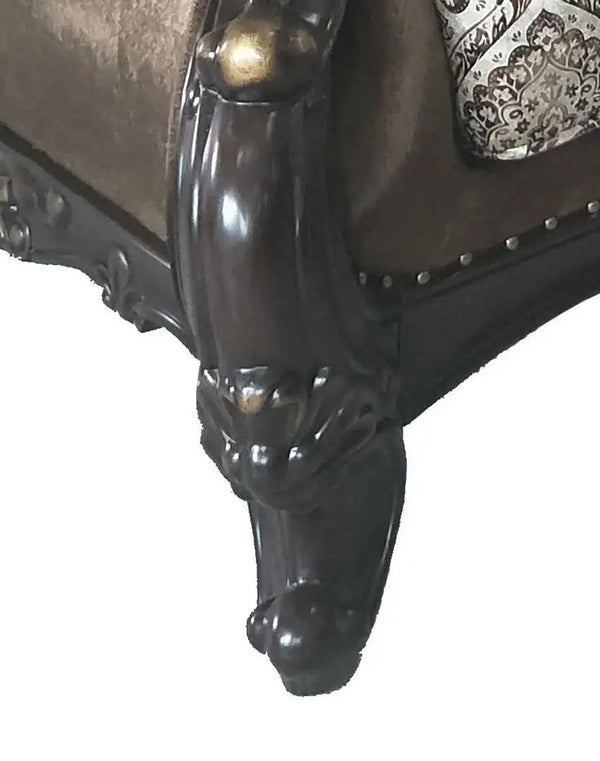 Aroma Traditional Sofa and Loveseat in Cherry Wood Finish by Cosmos Furniture