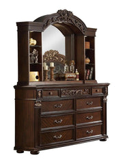 Aspen 6Pc Traditional Bedroom Set in Cherry Finish by Cosmos Furniture