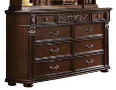 Aspen 6Pc Traditional Bedroom Set in Cherry Finish by Cosmos Furniture
