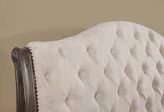 Sheffield Antique Gray Upholstered Sleigh Bedroom Set