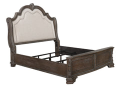 Sheffield Antique Gray Upholstered Panel Bedroom Set