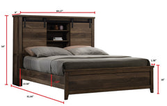 Calhoun Brown Bookcase Panel Bedroom Set