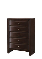 Emily Dark Cherry Storage Platform Bedroom Set