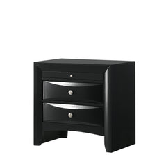 Fallon Black LED Storage Platform Bedroom Set