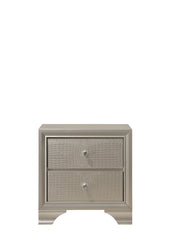 Lyssa Champagne LED Upholstered Panel Bedroom Set