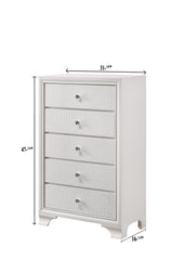 Lyssa Frost LED Upholstered Panel Bedroom Set