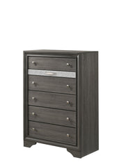 Regata Gray/Silver Storage Platform Bedroom Set