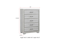 White Sands Chalk Platform Bedroom Set