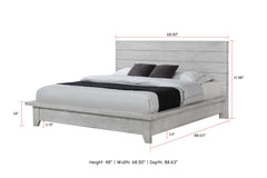 White Sands Chalk Platform Bedroom Set