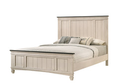 Sawyer Cream/Brown Panel Bedroom Set