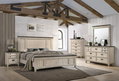 Sawyer Cream/Brown Panel Bedroom Set