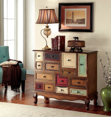 DESREE Multi/Antique Walnut Accent Chest