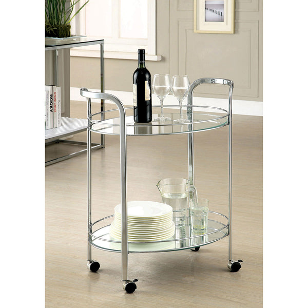 LOULE Chrome Serving Cart