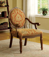 Hammond Tan/Orange Pattern Accent Chair