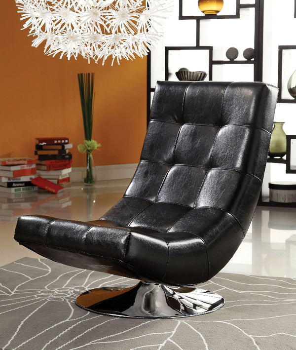 Trinidad Black Swivel Accent Chair