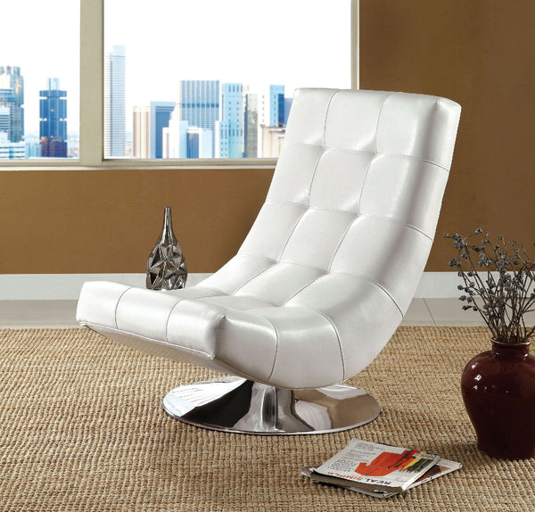 Trinidad White Swivel Accent Chair