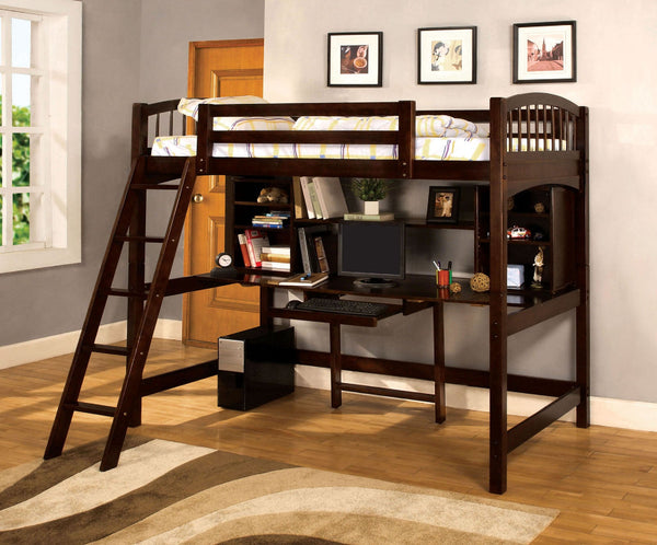 Dakota Ridge Espresso Twin Loft Bed w/ Workstation