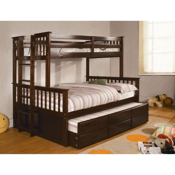 University I Dark Walnut Twin/Full Bunk Bed