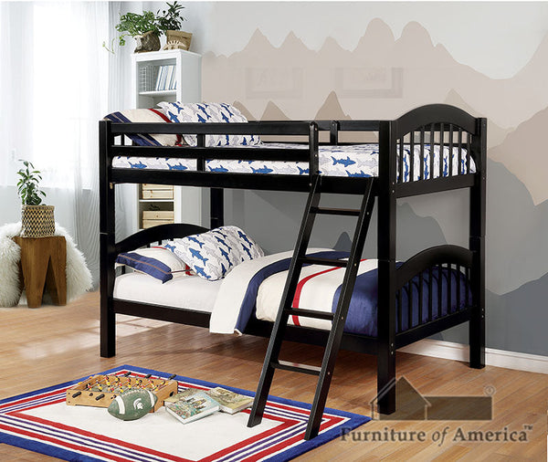 Coney Island Black Twin/Twin Bunk Bed