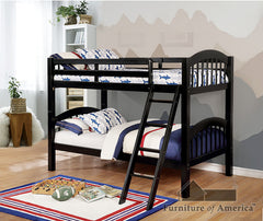 Coney Island Black Twin/Twin Bunk Bed