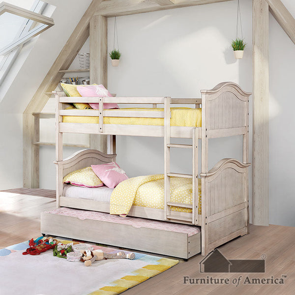 Hermine White Twin/Twin Bunk Bed