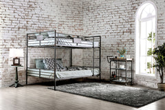 Olga I Antique Black Queen/Queen Bunk Bed