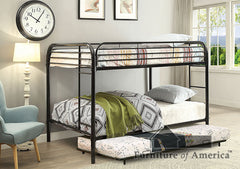 Opal Black Full/Full Bunk Bed