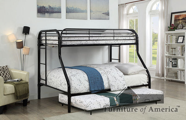 Opal Black Twin/Full Bunk Bed