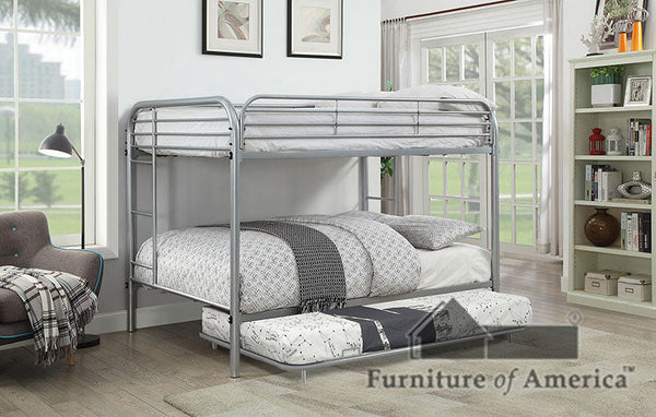 Opal Silver Full/Full Bunk Bed
