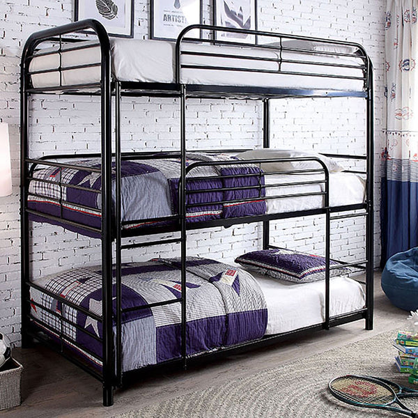 Opal Ii Black Twin Triple Decker Bed
