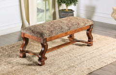 Vale Royal Antique Oak/Pattern Bench