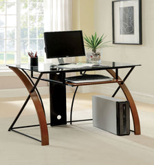 Baden Oak/Black Accent Desk