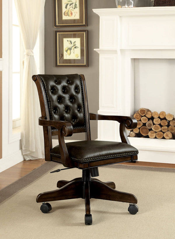 KALIA Brown/Dark Brown Height-Adjustable Arm Chair