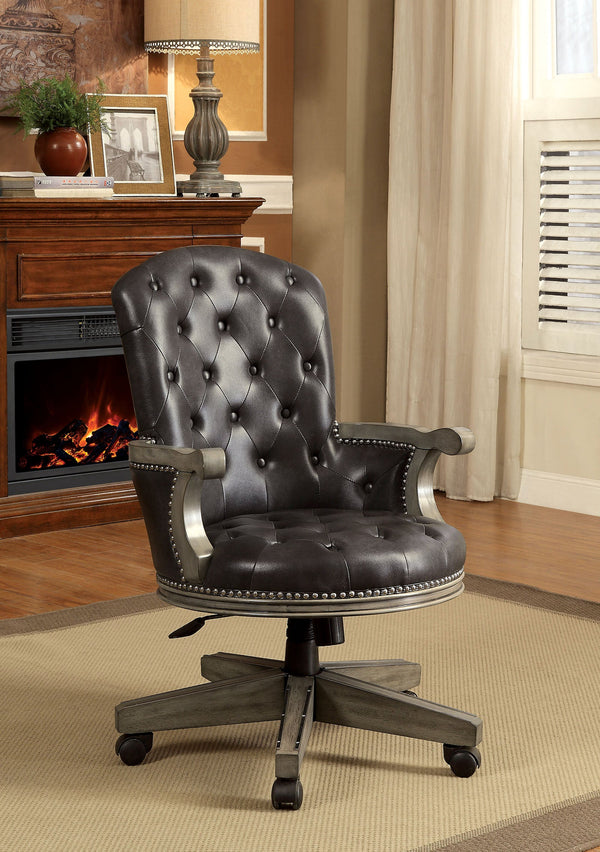 YELENA Gray/Black Height-Adjustable Arm Chair