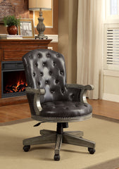 YELENA Gray/Black Height-Adjustable Arm Chair