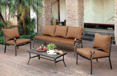 BONQUESHA I Brown/Distressed Black 4 Pc. Patio Set