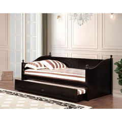 WALCOTT Black Daybed w/ Twin Trundle, Black