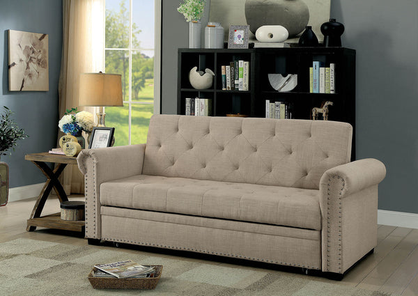 Iona Beige Futon Sofa