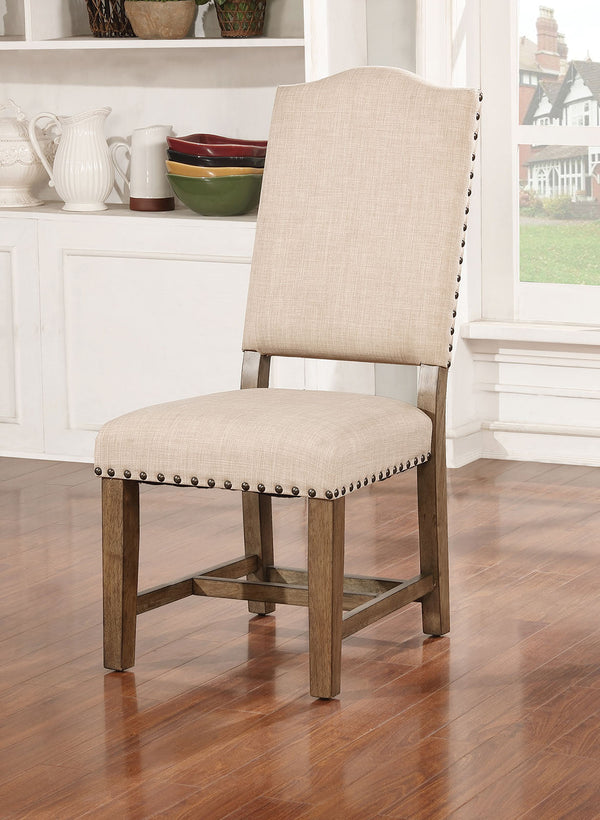 Julia Light Oak/Ivory Side Chair (2/CTN)