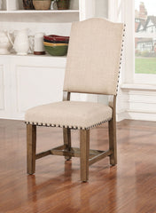 Julia Light Oak/Ivory Side Chair (2/CTN)